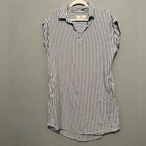 Blue & White Pinstripe Tunic - Medium